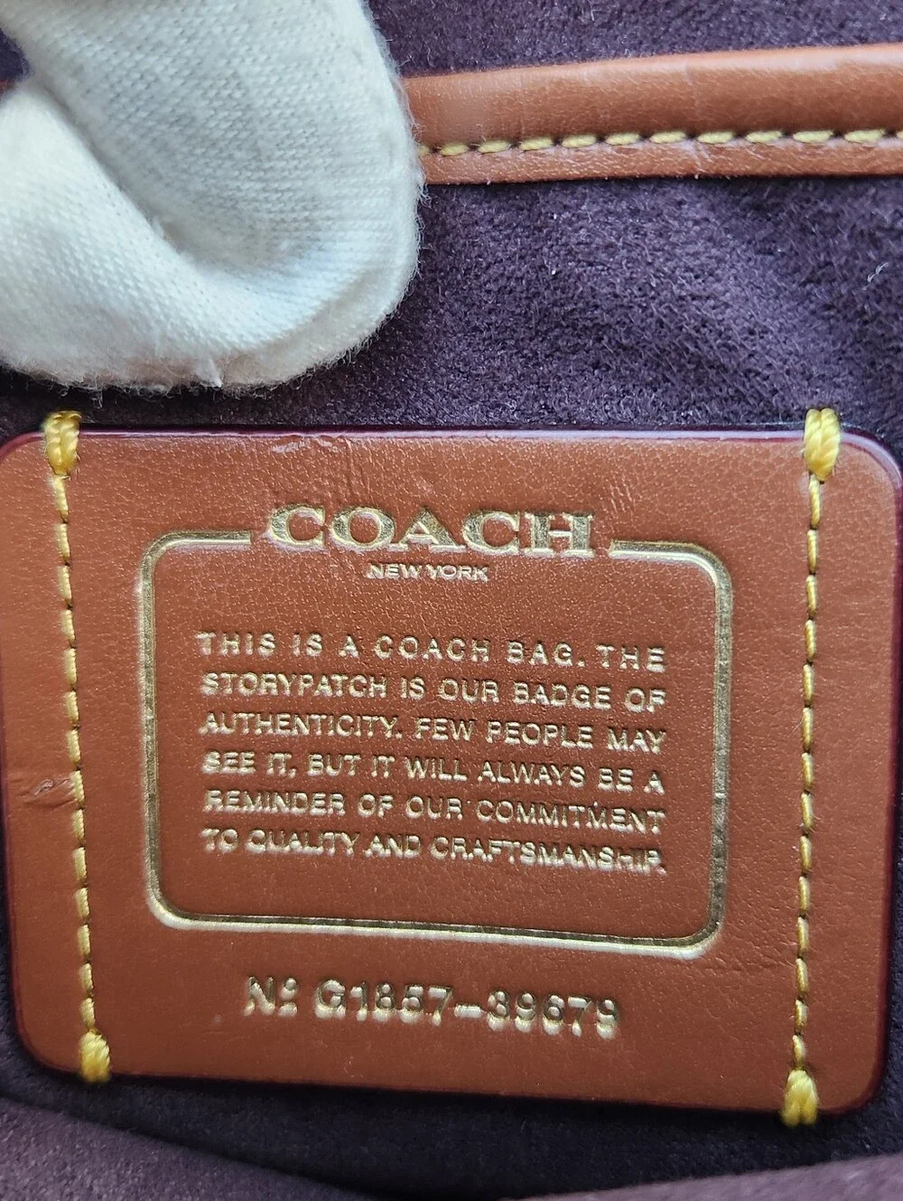 Coach Parker Signature Rivets Snakeskin Bag + Dust Bag